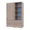 Kleiderschrank Doros Gelar Sonoma Eiche 2 Türen Säulenschrank 137,5x49,5x203,4 (42005180)
