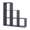 Regalsystem Doros Step 3x3 Graphitgrau offen 102,6x28,8x106,1 (41516162)