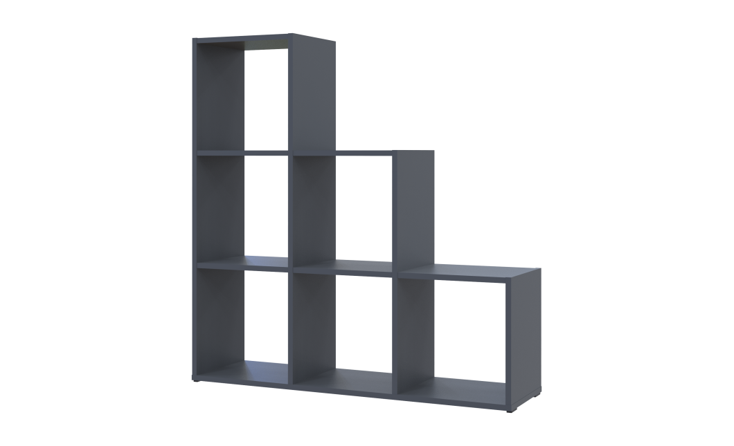 Regalsystem Doros Step 3x3 Graphitgrau offen 102,6x28,8x106,1 (41516162)