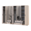 Kleiderschrank mit Spiegel Doros Rondi Kaschmir 3+4 Türen 281x52x195 (42005625)