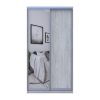 Kleiderschrank Doros City Light Natti Luc Schiebetüren mit Spiegel 120x45x225 (80736500)