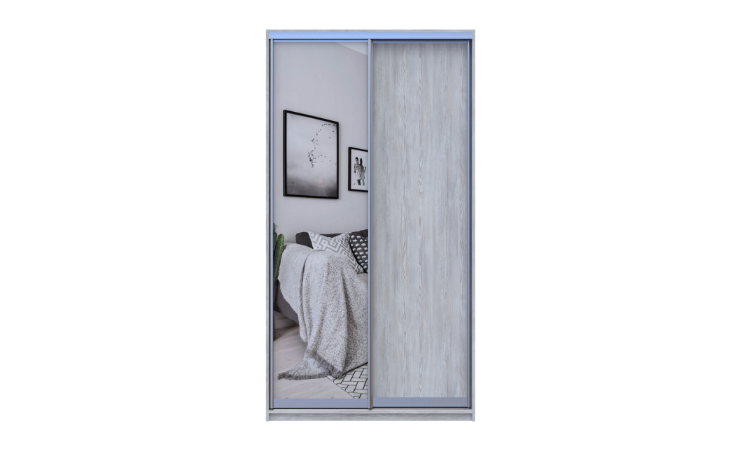 Kleiderschrank Doros City Light Natti Luc Schiebetüren mit Spiegel 120x45x225 (80736500)