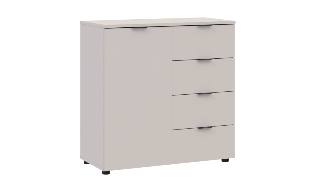 Kommode Doros Ron 1 Kaschmir 1 Türen 4 Schubladen 80x38x81 (41516043)