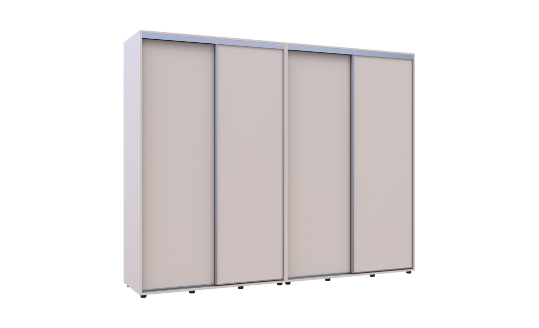 Kleiderschrank Doros Sigma Slim Schiebetüren Kaschmir 2+2 Türen 270x60x214.4 (42005601)