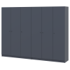 Kleiderschrank-Set Doros Promo Anthrazit 3+3 Türen 270x48x204 (42005336)