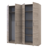 Kleiderschrank Doros Promo Set mit Böden Sonoma Eiche 2+2 Türen 180x48x204 (44900287)