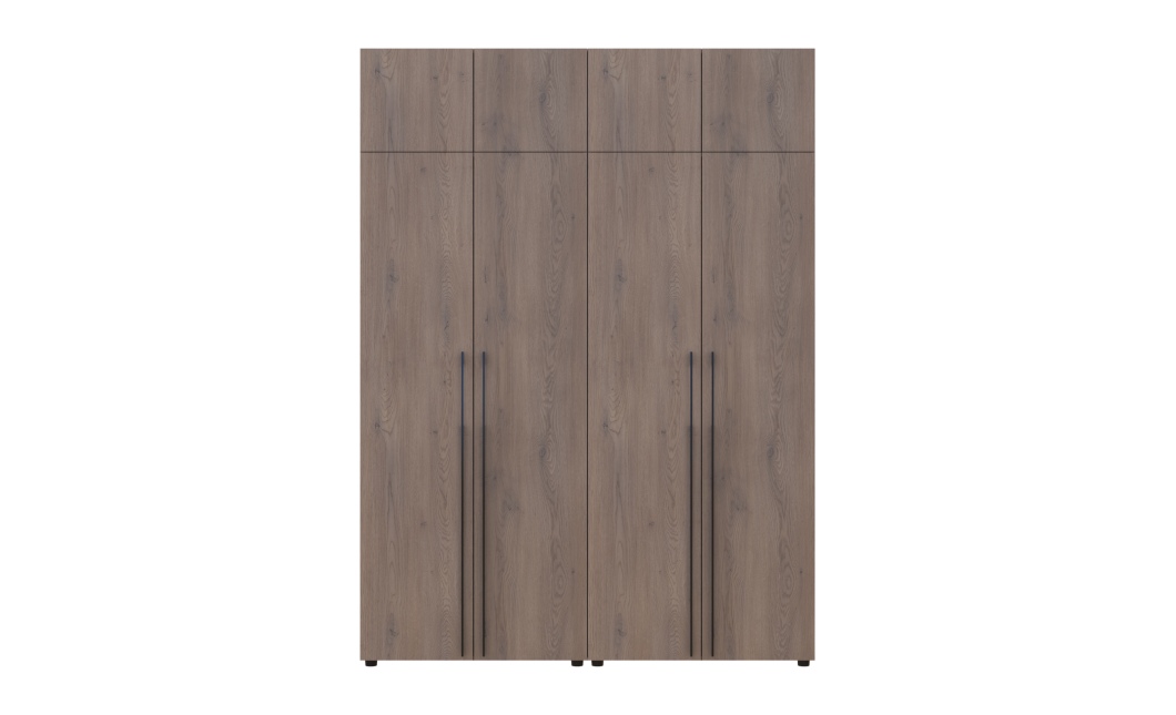 Kleiderschrank mit Schubladen und Aufsatz Doros Kasper Cremona Cannolo 2+2 Türen 180x48x245 (42005543)