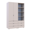 Kleiderschrank Doros Gelar Kaschmir 2 Türen Säulenschrank 137,5x49,5x203,4 (42005174)