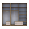 Kleiderschrank mit Aufsatz Doros Rondi Artisan Eiche/Kaschmir 2+4 Türen 242x52x236 (42005668)
