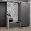Flurmöbel Set Bela + Kleiderschrank Promo Kiefer Natti/Graphit 190x48x204 (42005329)