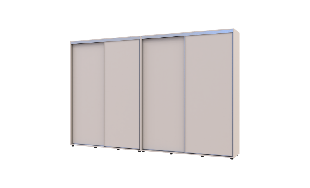 Kleiderschrank Doros Sigma Slim Schiebetüren Kaschmir 2+2 Türen 330x45x214.4 (42005612)