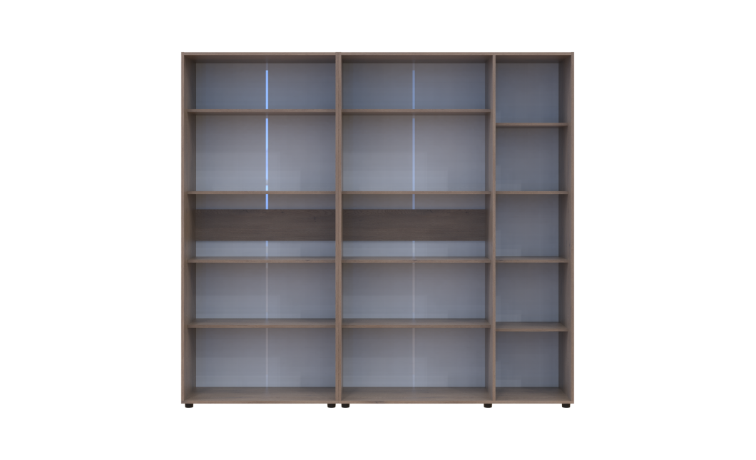 Kleiderschrank mit Regalen Doros Kasper Cremona Cannolo 2+3 Türen 225x48x204 (42005547)