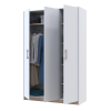 Kleiderschrank Doros Austin mit Drehtüren Weiß 135x51x205 (80737167)