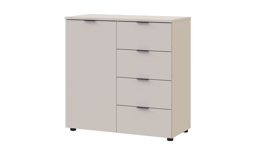 Kommode Doros Ron 1 Kaschmir 1 Türen 4 Schubladen 80x38x81 (41516043)