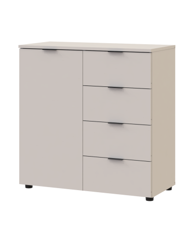 Kommode Doros Ron 1 Kaschmir 1 Türen 4 Schubladen 80x38x81 (41516043)