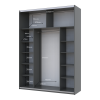Kleiderschrank Doros G-Caiser Schiebetüren Graphitgrau 2 Türen 180x60x240 (42005089)