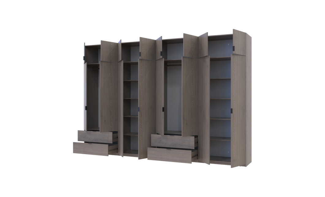Kleiderschrank Doros Lukas Cannolo / Cannolo 4+4 Türen 360x50x240 (42005250)