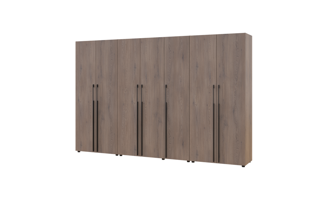Kleiderschrank mit Regalen und Schubladen Doros Kasper Cremona Cannolo 2+3+2 Türen 315x48x204 (42005739)