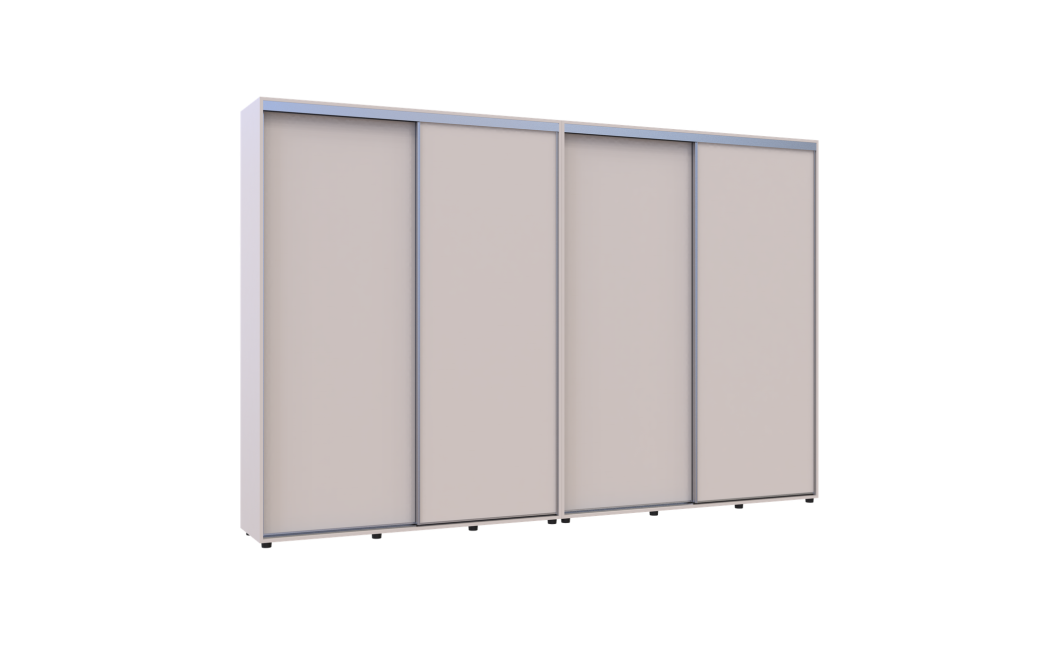 Kleiderschrank Doros Sigma Slim Schiebetüren Kaschmir 2+2 Türen 330x45x214.4 (42005612)