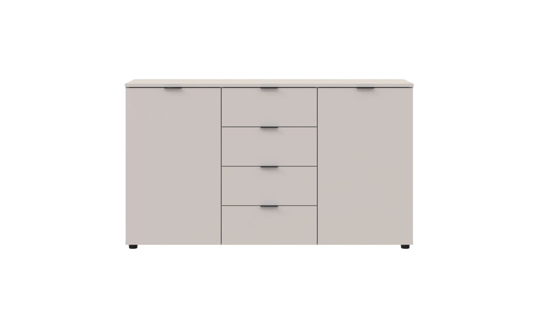 Kommode Doros Ron 5 Kaschmir 2 Türen 4 Schubladen 140x38x81 (41516047)