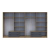 Kleiderschrank mit Spiegel Doros Rondi Artisan Eiche/Graphit 4+4 Türen 320x52x195 (42005699)