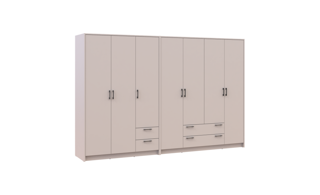 Kleiderschrank Doros Rondi Kaschmir 3+4 Türen 281x52x195 (42005624)