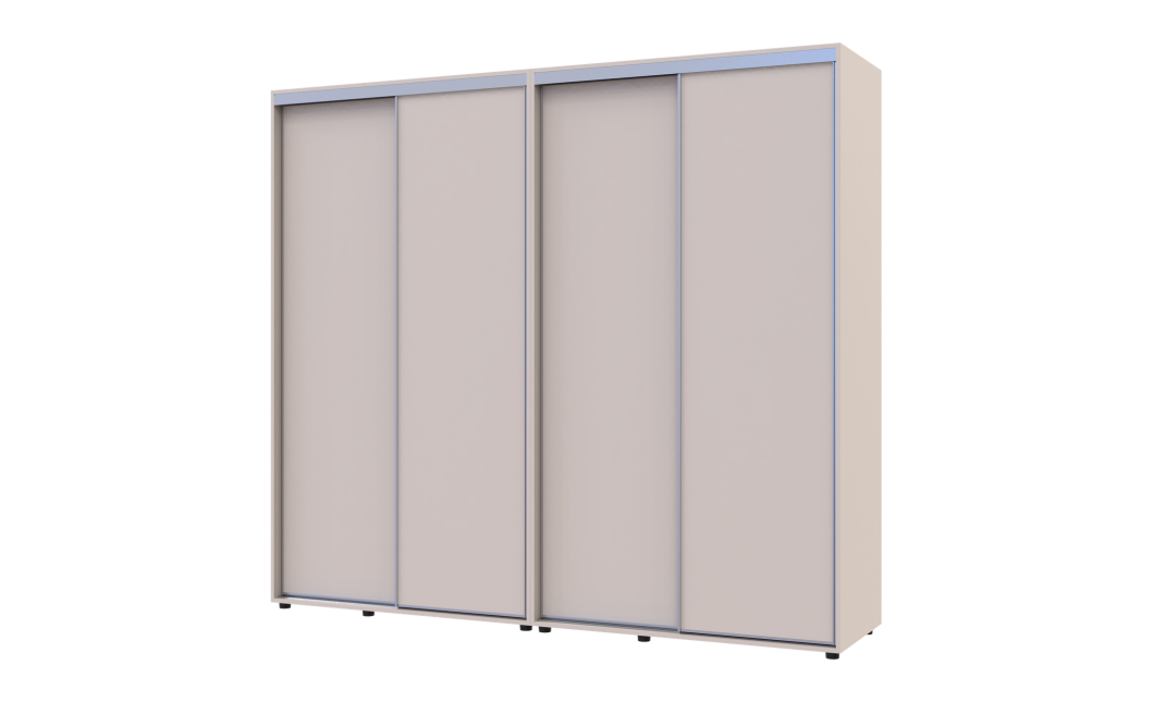 Kleiderschrank Doros Sigma Slim Schiebetüren Kaschmir 2+2 Türen 240x60x214.4 (42005595)