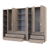 Kleiderschrank Doros Gelar Sonoma Eiche 3+3 Türen Säulenschrank 292,4x49,5x203,4 (42005184)