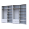 Kleiderschrank-Set Doros Lukas Weiß 4+4 Türen 360x50x240 (42005142)