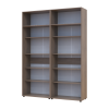Kleiderschrank mit Regalen und Aufsatz Doros Kasper Cremona Cannolo 2+2 Türen 180x48x245 (42005541)