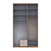 Kleiderschrank Doros Rondi mit Kleiderstange und hohem Oberschrank Artisan Eiche/Kaschmir 2 Türen 142x52x260 (42005276)