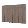 Kleiderschrank mit Schubladen, Regalen und Aufsatz Doros Kasper Cremona Cannolo 3+2+3 Türen 360x48x245 (42005745)