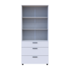 Kleiderschrank Doros Thorn Weiß 2 Türen 3 Schubladen Böden 90x51,6x200 (44900438)