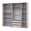 Kleiderschrank mit Regalen und Schubladen Doros Kasper Kaschmir 2+3 Türen 225x48x204 (42005550)