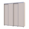 Kleiderschrank Doros Sigma Slim Schiebetüren Kaschmir 2+2 Türen 200x45x214.4 (42005586)
