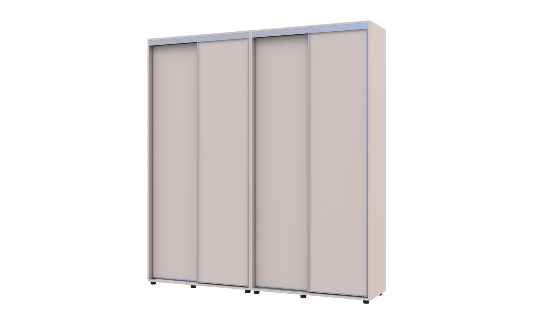 Kleiderschrank Doros Sigma Slim Schiebetüren Kaschmir 2+2 Türen 200x45x214.4 (42005586)