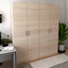 Kleiderschrank Doros Promo mit Drehtüren Sonoma Eiche 2+2 Türen 180x48x204 (42005007)