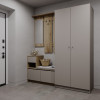 Flurmöbel Set Bela + Kleiderschrank Promo Eiche Evok/Kaschmir 190x48x204 (42005330)