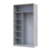 Kleiderschrank Doros City Light Natti Luc Schiebetüren mit Spiegel 150x45x225 (80736516)