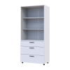 Kleiderschrank Doros Thorn Weiß 2 Türen 3 Schubladen Böden 90x51,6x200 (44900438)