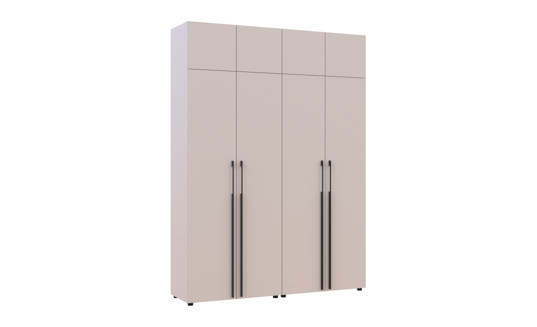 Kleiderschrank mit Aufsatz Doros Kasper Kaschmir 2+2 Türen 180x50x245 (42005522)