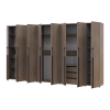 Kleiderschrank mit Regalen und Schubladen Doros Kasper Cremona Cannolo 3+2+3 Türen 360x48x204 (42005743)