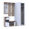 Flurmöbel Set Bela + Kleiderschrank Promo Sonoma Eiche/Weiß 190x48x204 (42005328)