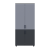 Kleiderschrank Doros Thorn Anthrazit/Grau 2 Türen Kleiderstange 90x51,6x200 (44900471)