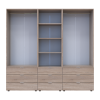 Kleiderschrank Doros Gelar Sonoma Eiche 2+2 Türen Säulenschrank 215x49,5x203,4 (42005183)