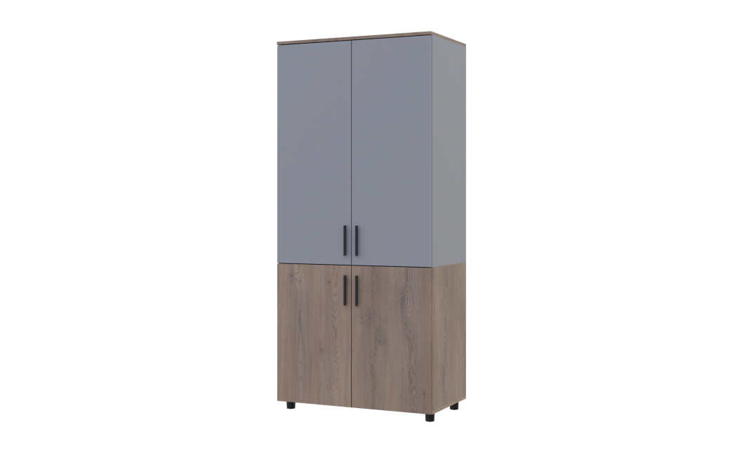 Kleiderschrank Doros Thorn Cremona Cannolo/Grau 2 Türen Kleiderstange 90x51,6x200 (44900455)