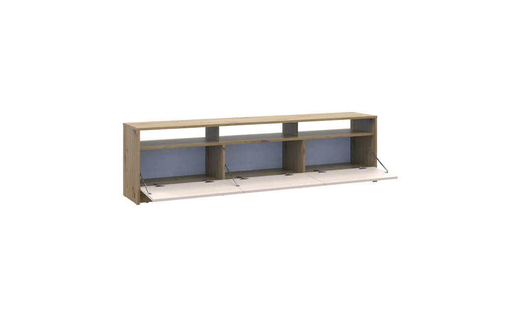 TV-Board Doros U3 Artisan Eiche / Kaschmir 180x33x43 (41516203)