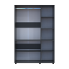 Kleiderschrank Doros Thorn Anthrazit 3 Türen Kleiderstange 135x51,6x200 (44900491)