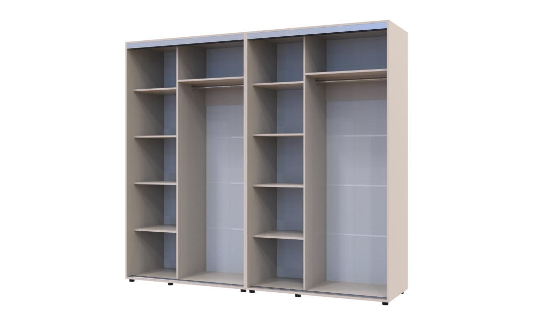 Kleiderschrank Doros Sigma Slim Schiebetüren Kaschmir 2+2 Türen 240x60x214.4 (42005595)