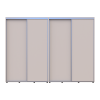 Kleiderschrank Doros Sigma Slim Schiebetüren Kaschmir 2+2 Türen 290x60x214.4 (42005605)